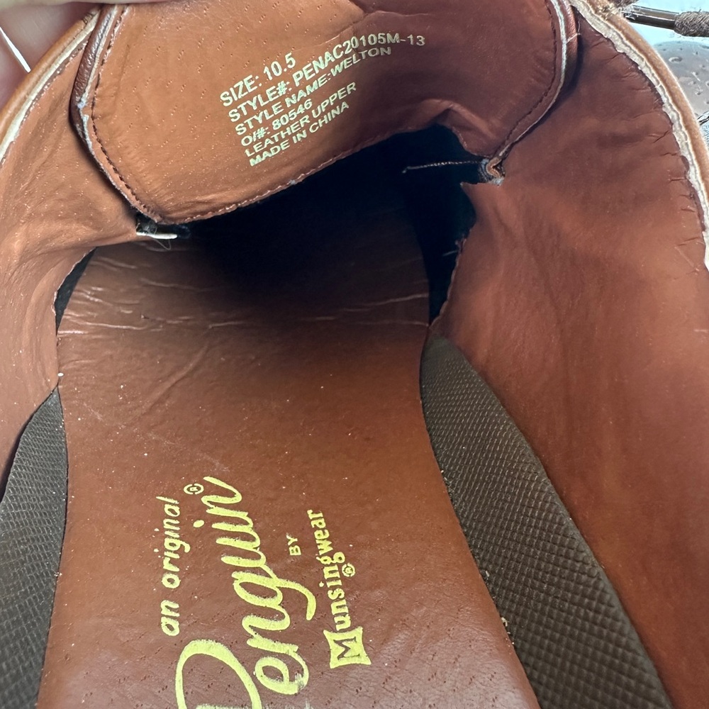 The Original Penguin by Musingwear Brown Leather Dress Shoes Welton Mens 10.5 - Picture 9 of 13